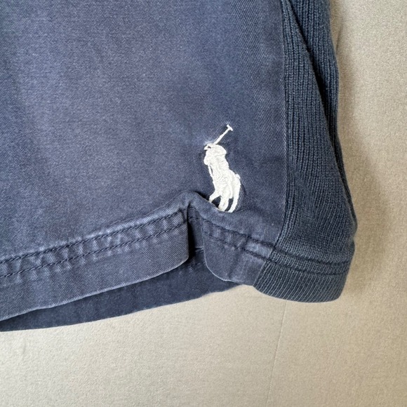 Polo Ralph Lauren Size L Navy Blue Cotton Blend Athletic Shorts Embroidered Pony - Picture 2 of 4